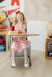 An Apple a Day 3/4 Sleeve Pocket Twirl Dress - Aaria Tees Aaria Tees