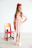 An Apple a Day 3/4 Sleeve Pocket Twirl Dress - Aaria Tees Aaria Tees