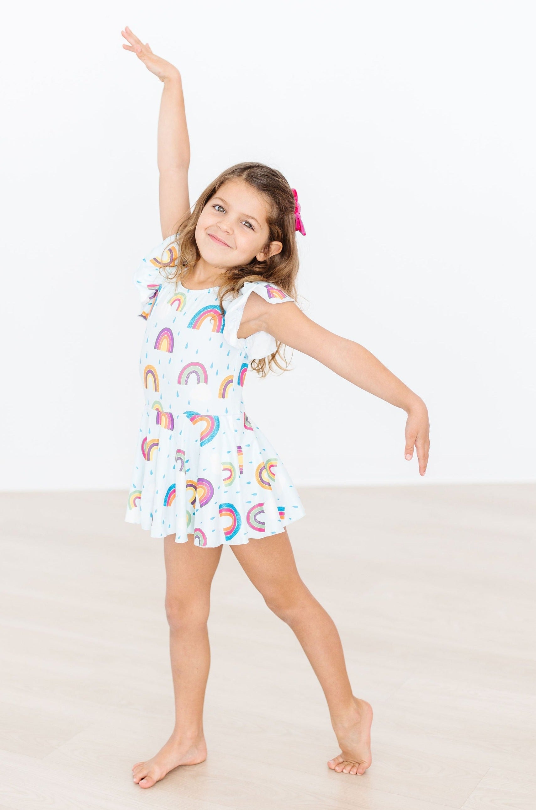 April Showers S/S Twirl Leotard - Aaria Tees Aaria Tees
