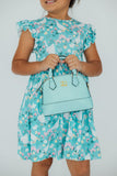 Aqua Glitter Girl's Crossbody Purse - Aaria Tees Aaria Tees