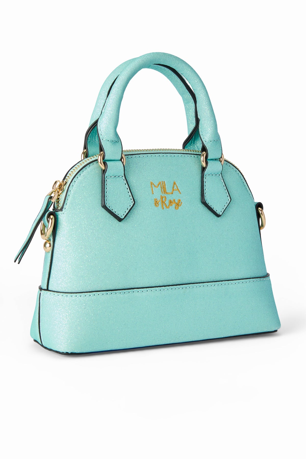 Aqua Glitter Girl's Crossbody Purse - Aaria Tees