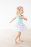 Aqua S/S Ruffle Tee - Aaria Tees Aaria Tees