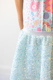 Aqua Sequin Twirl Skort - Aaria Tees Aaria Tees