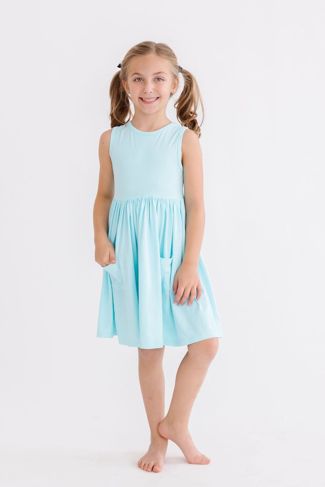 Aqua Tank Pocket Twirl Dress - Aaria Tees Aaria Tees
