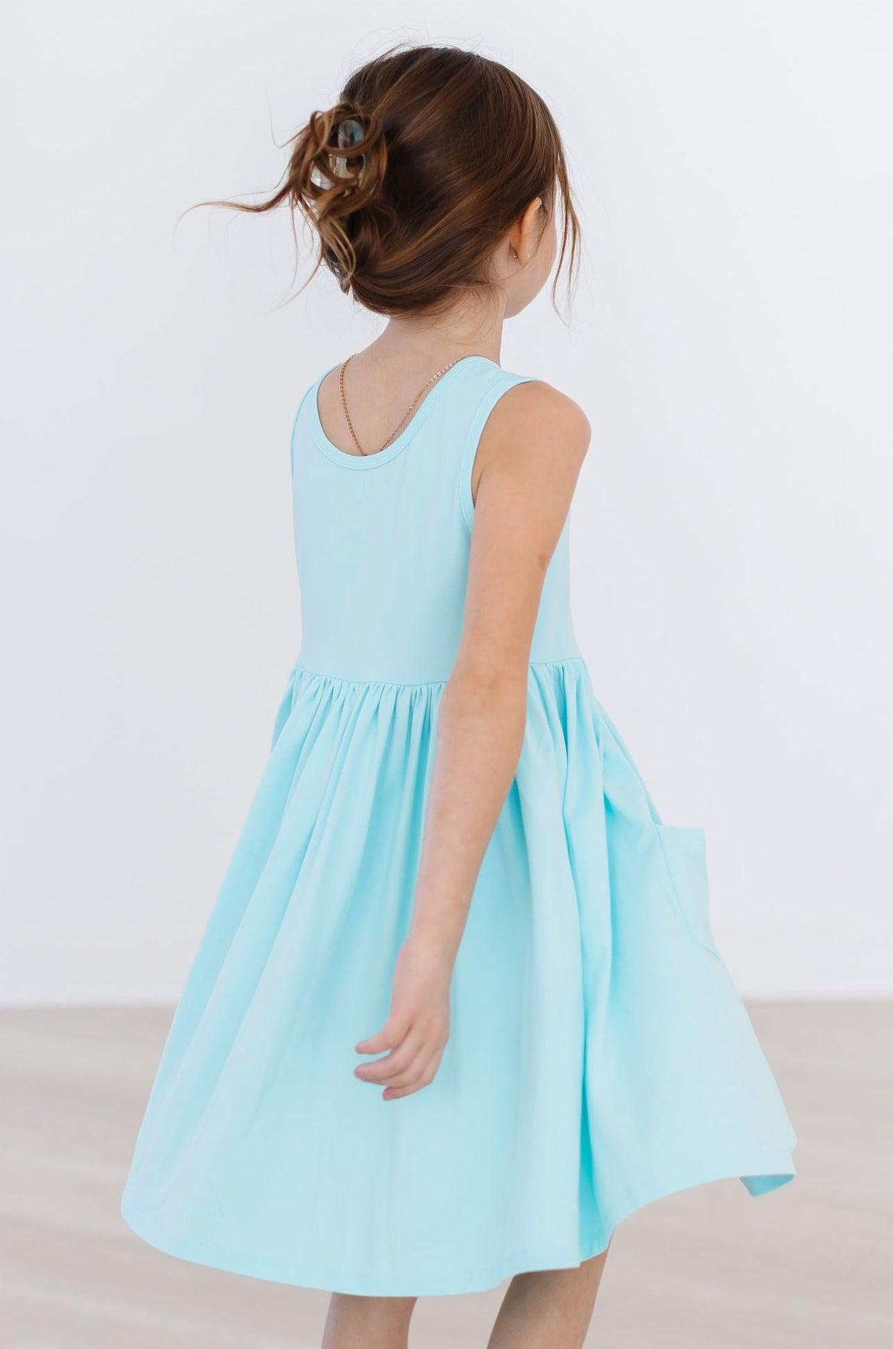 Aqua Tank Pocket Twirl Dress - Aaria Tees Aaria Tees