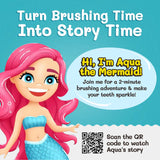 Aqua the Mermaid Toothbrush for Kids With Toy Fun Aaria Tees