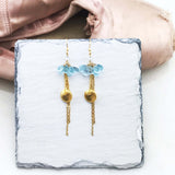 Aquamarine En Pointe Earrings Aaria Tees