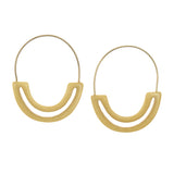 Ariana Carved Hoop Earrings - Aaria Tees Aaria Tees