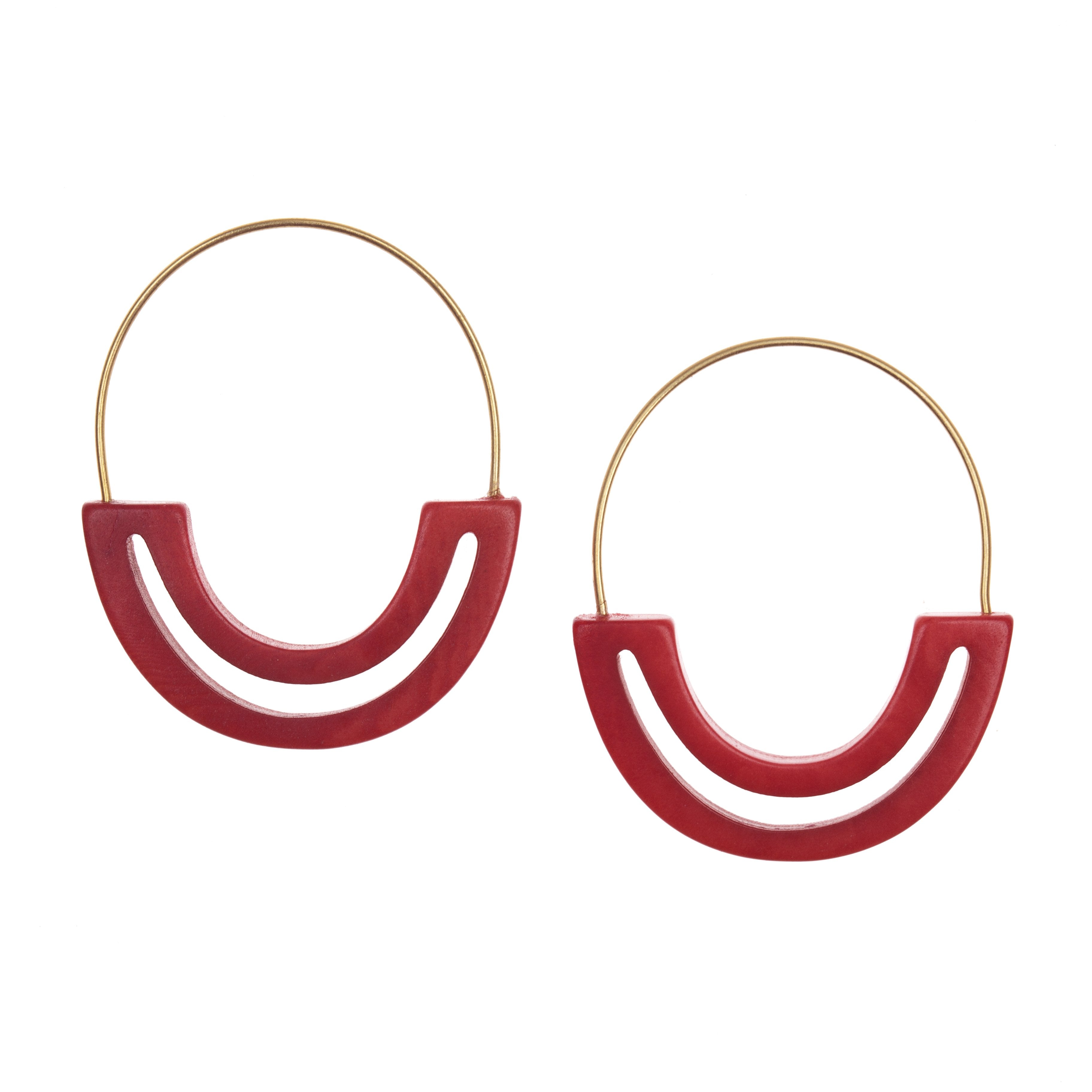 Ariana Carved Hoop Earrings - Aaria Tees Aaria Tees