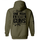I Love One Man & Several Guns (Back Print) Aaria Tees