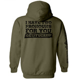 I Have Two Pronouns For You Get/Fucked Aaria Tees