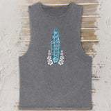 Stonewash Tank Top | Surfboard Graphic | Surf Humor - Aaria Tees Aaria Tees