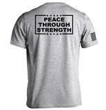 Peace Through Strength White - Aaria Tees Aaria Tees