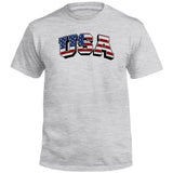 USA Flag Lettering (Front) - Aaria Tees Aaria Tees