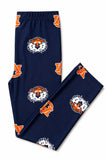 Auburn Blue Aubie Leggings - Aaria Tees Aaria Tees