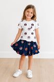 Auburn Blue Aubie Ruffle Twirl Skort - Aaria Tees Aaria Tees
