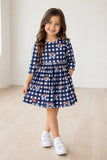 Auburn Plaid Aubie 3/4 Sleeve Pocket Twirl Dress - Aaria Tees Aaria Tees