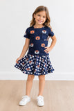 Auburn Blue Aubie Ruffle Pocket Tee - Aaria Tees Aaria Tees