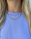 Initial A Precious Elongated Necklace - Aaria Tees Aaria Tees