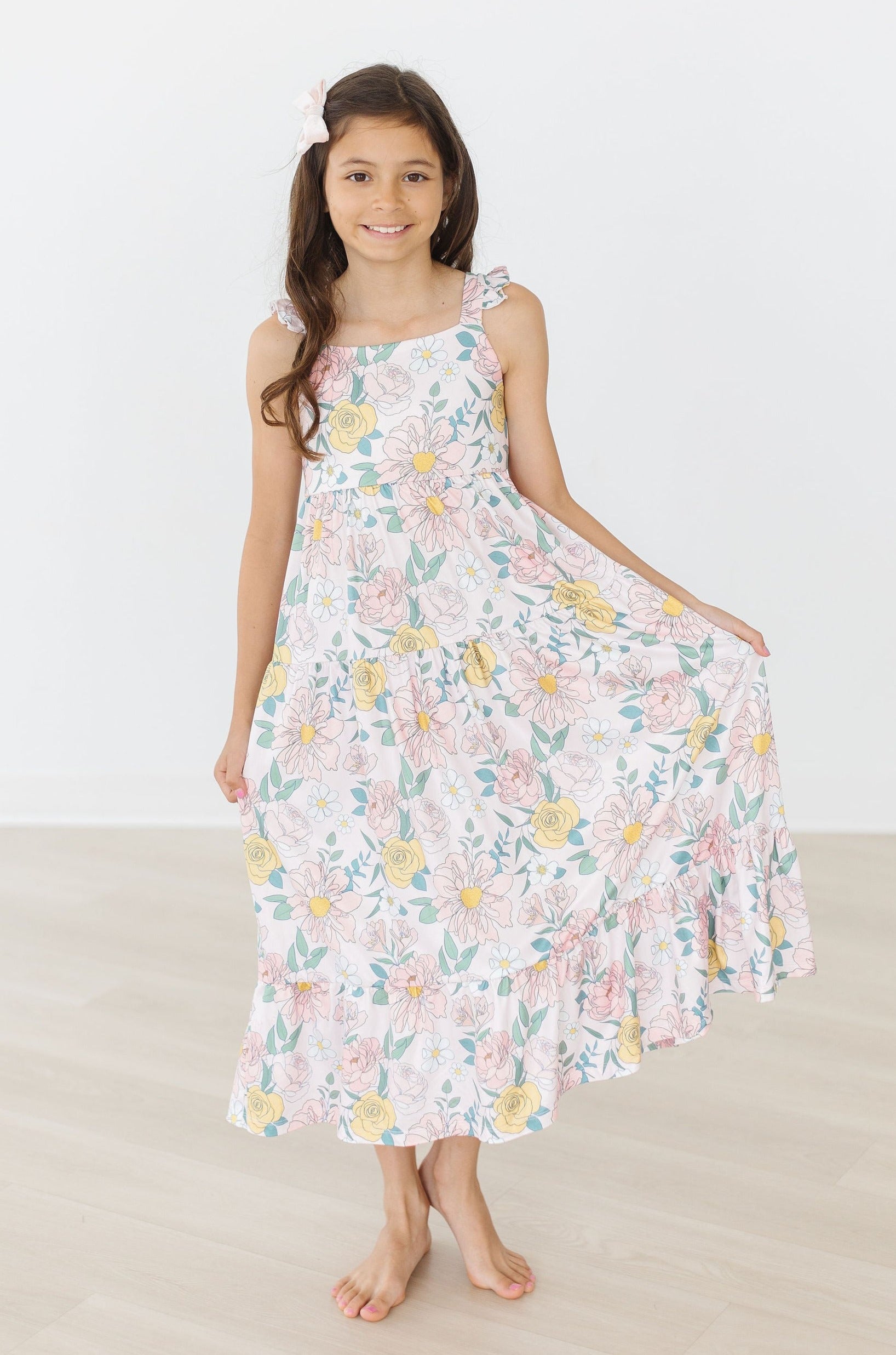 Autumn Breeze Ruffle Maxi Dress - Aaria Tees Aaria Tees