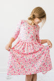 Azalea 3/4 Sleeve Pocket Twirl Dress - Aaria Tees Aaria Tees