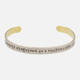 Cleverly Disguised Mixed Metal Cuff Bracelet - Aaria Tees Aaria Tees