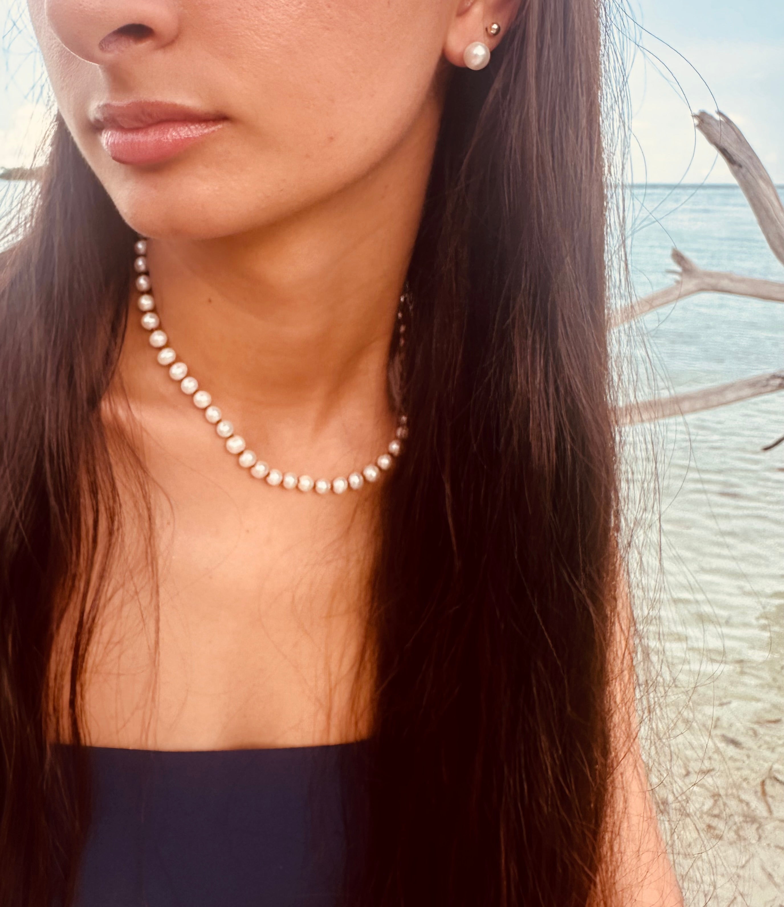 Pure Gemstone + Pearl || Necklace - Aaria Tees Aaria Tees