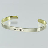 Be Happy Mixed Metals Cuff Bracelet - Aaria Tees Aaria Tees
