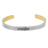 Purrrfect Mixed Metals Cuff Bracelet - Aaria Tees Aaria Tees