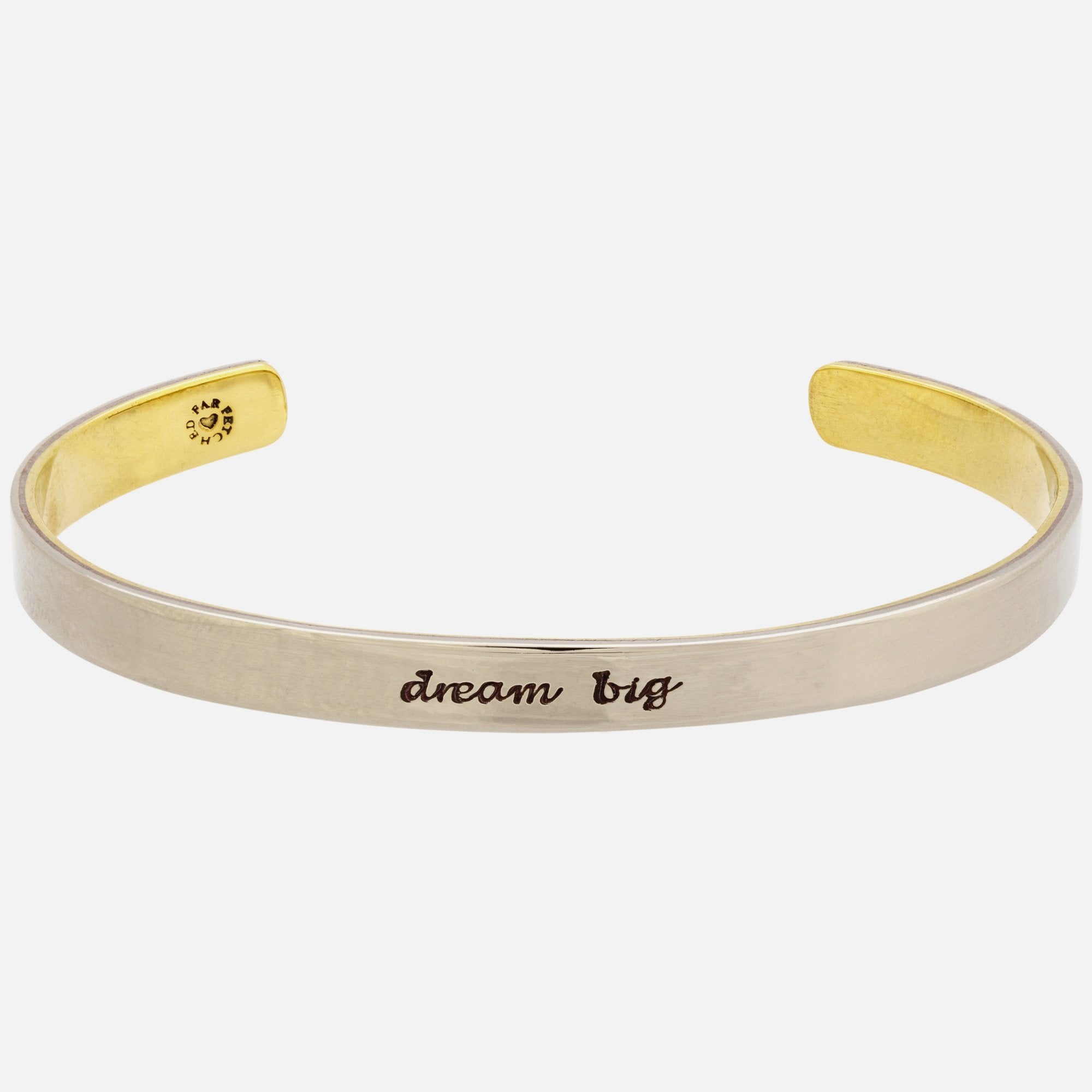 Dream Big Mixed Metals Cuff Bracelet - Aaria Tees Aaria Tees