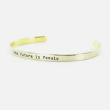 The Future Is Female Mixed Metals Cuff Bracelet - Aaria Tees Aaria Tees