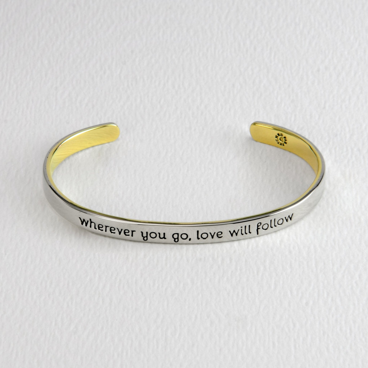 Wherever You Go Mixed Metals Cuff Bracelet - Aaria Tees