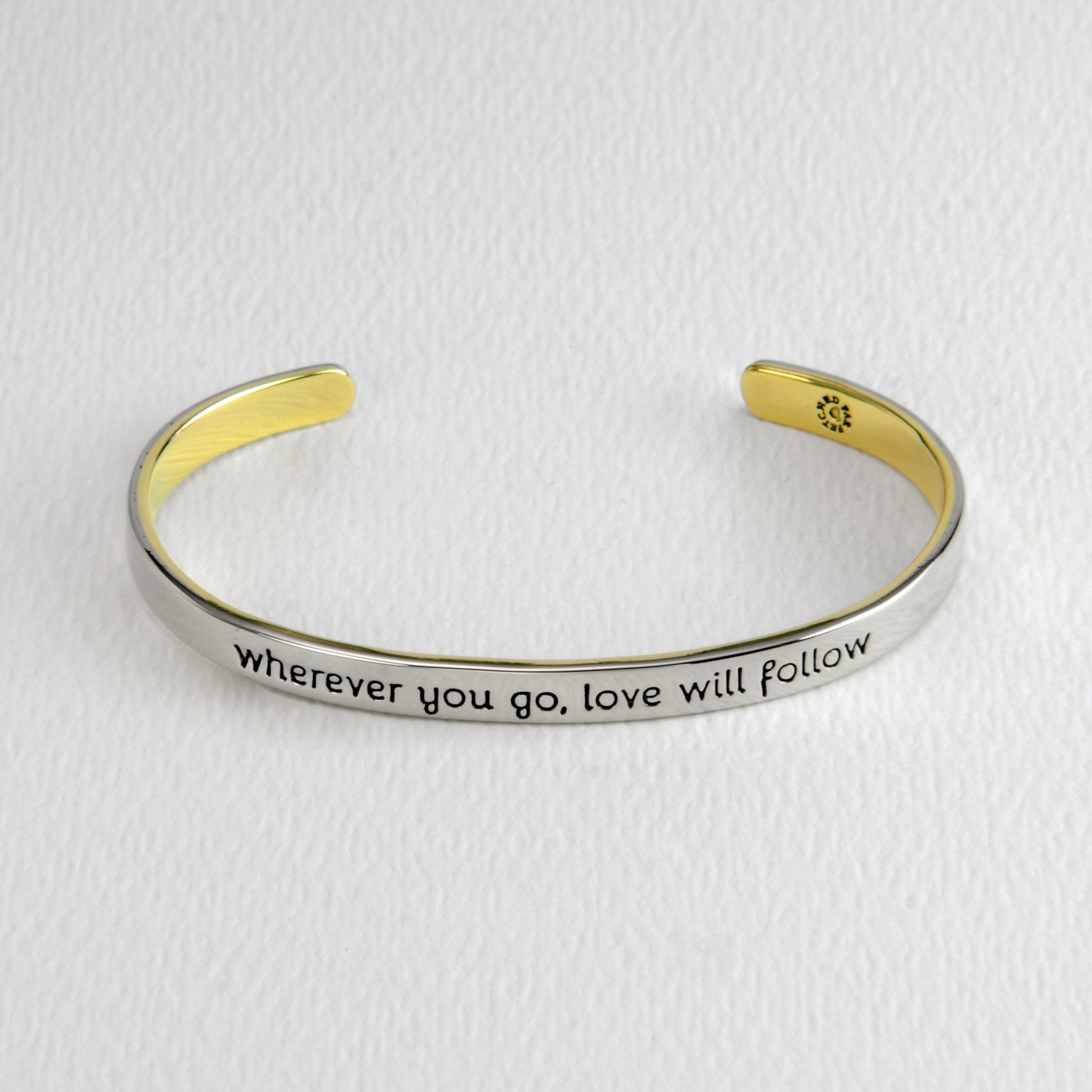Wherever You Go Mixed Metals Cuff Bracelet - Aaria Tees Aaria Tees