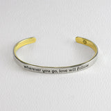Wherever You Go Mixed Metals Cuff Bracelet - Aaria Tees Aaria Tees