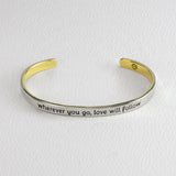 Wherever You Go Mixed Metals Cuff Bracelet - Aaria Tees Aaria Tees