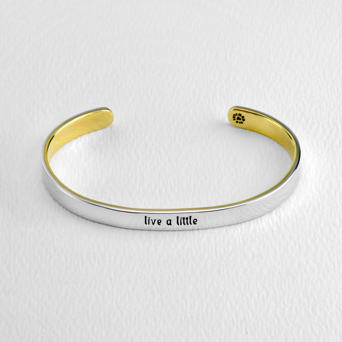 Live A Little Mixed Metals Cuff Bracelet - Aaria Tees