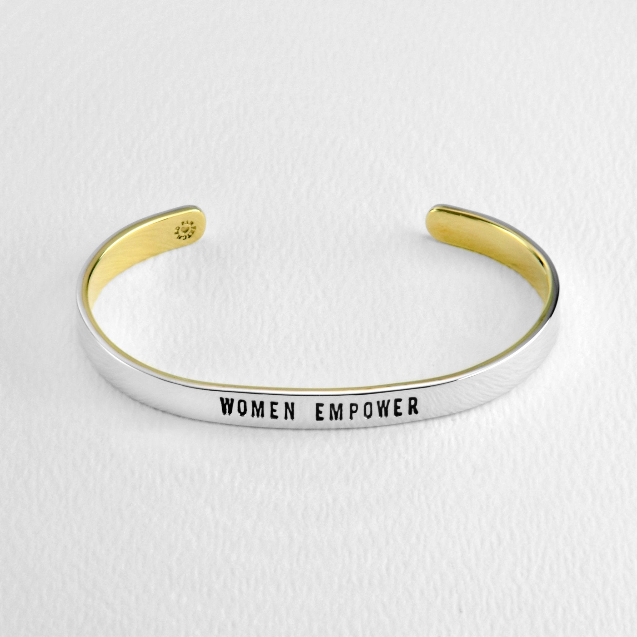 Women Empower Mixed Metals Cuff Bracelet - Aaria Tees Aaria Tees
