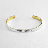 Women Empower Mixed Metals Cuff Bracelet - Aaria Tees Aaria Tees