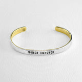 Women Empower Mixed Metals Cuff Bracelet - Aaria Tees Aaria Tees