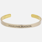 Hakuna Matata Mixed Metals Cuff Bracelet - Aaria Tees Aaria Tees