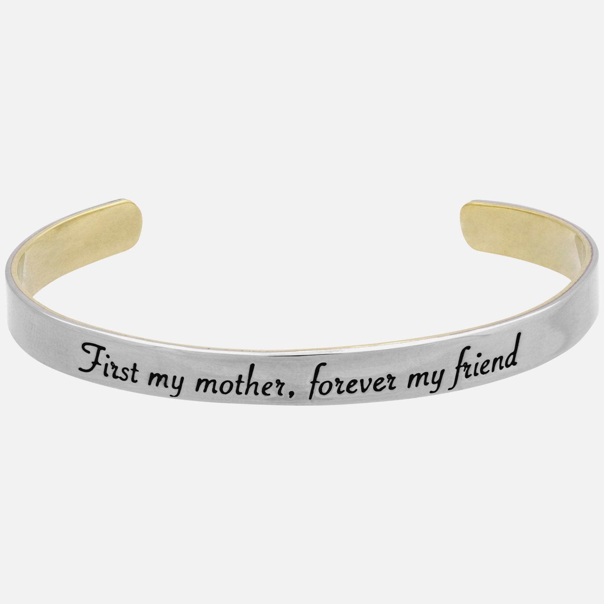 My Mother My Friend Mixed Metal Cuff Bracelet - Aaria Tees Aaria Tees