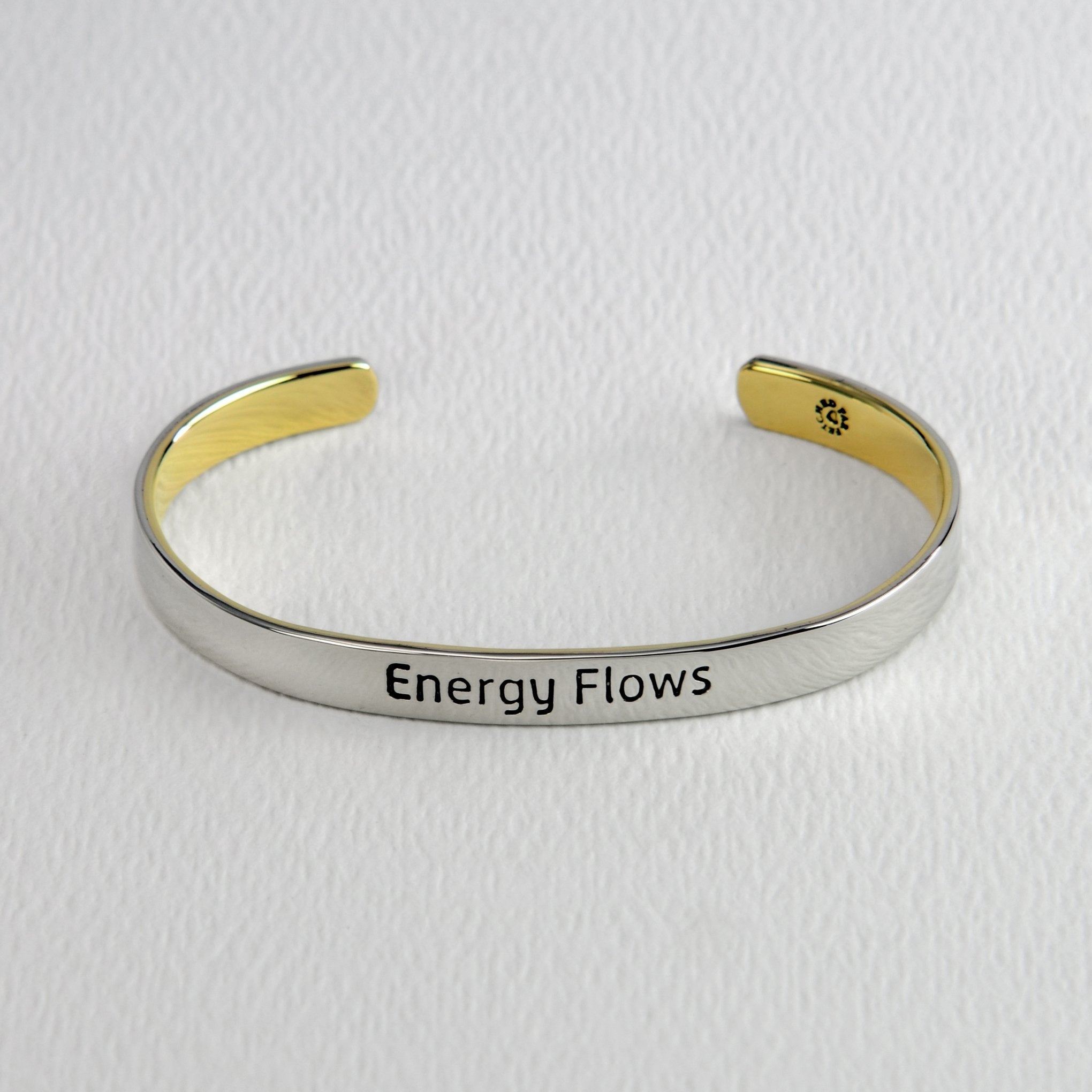 Energy Flows Mixed Metals Cuff Bracelet - Aaria Tees Aaria Tees