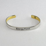 Energy Flows Mixed Metals Cuff Bracelet - Aaria Tees Aaria Tees