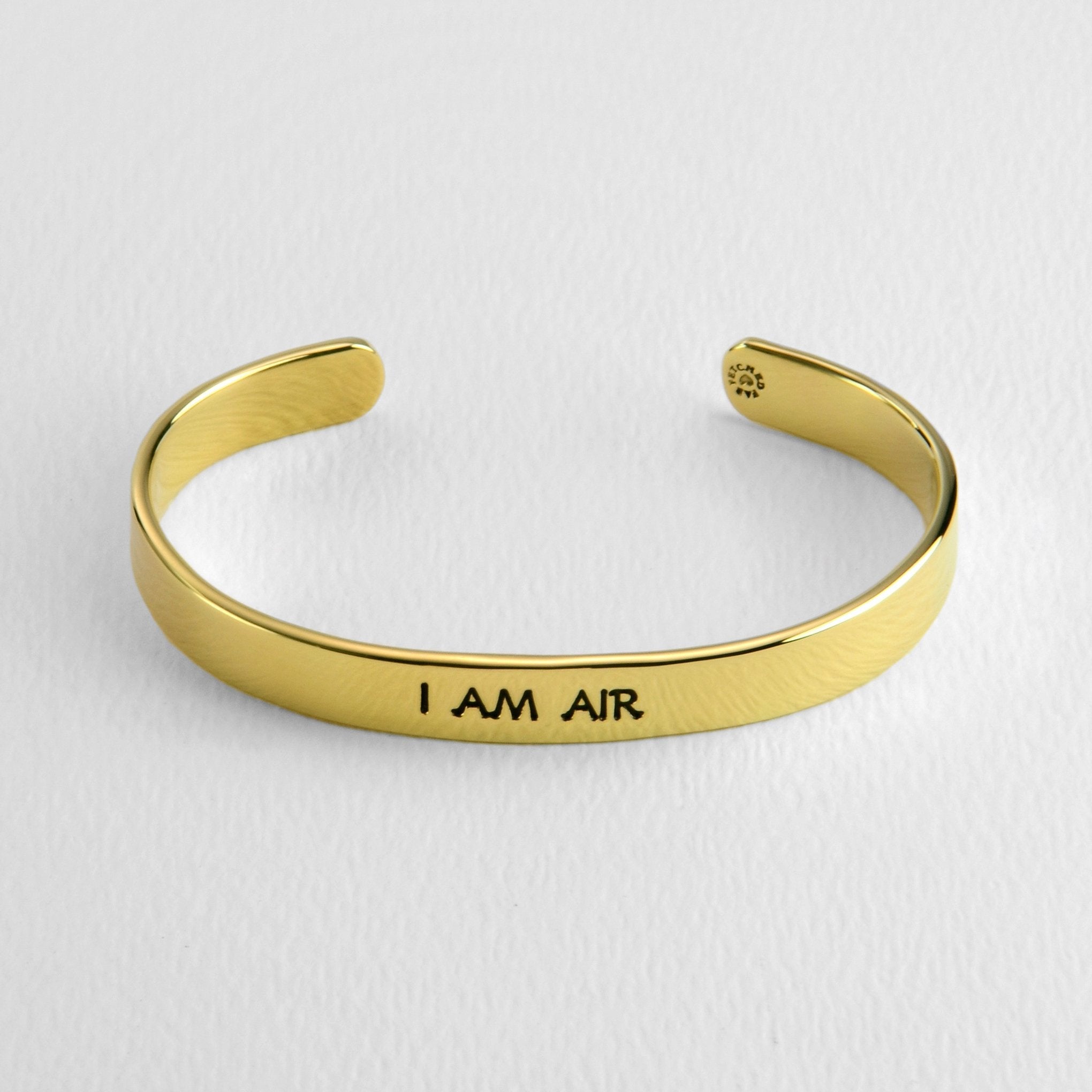 I Am Earth Water Air Fire Astrology Brass Cuff Bracelet - Aaria Tees Aaria Tees