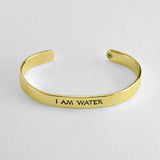 I Am Earth Water Air Fire Astrology Brass Cuff Bracelet - Aaria Tees Aaria Tees