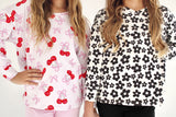 Girly vibes collection- Midnight flower Aaria Tees