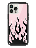 Flames | Pink & Black iPhone Case Aaria Tees