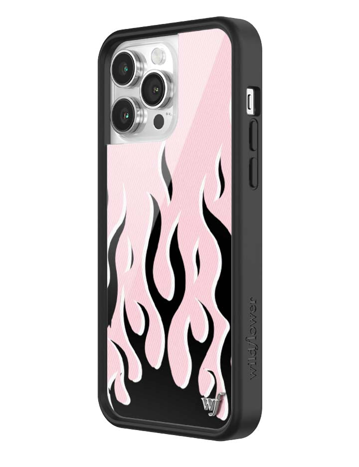 Flames | Pink & Black iPhone Case - Aaria Tees Aaria Tees