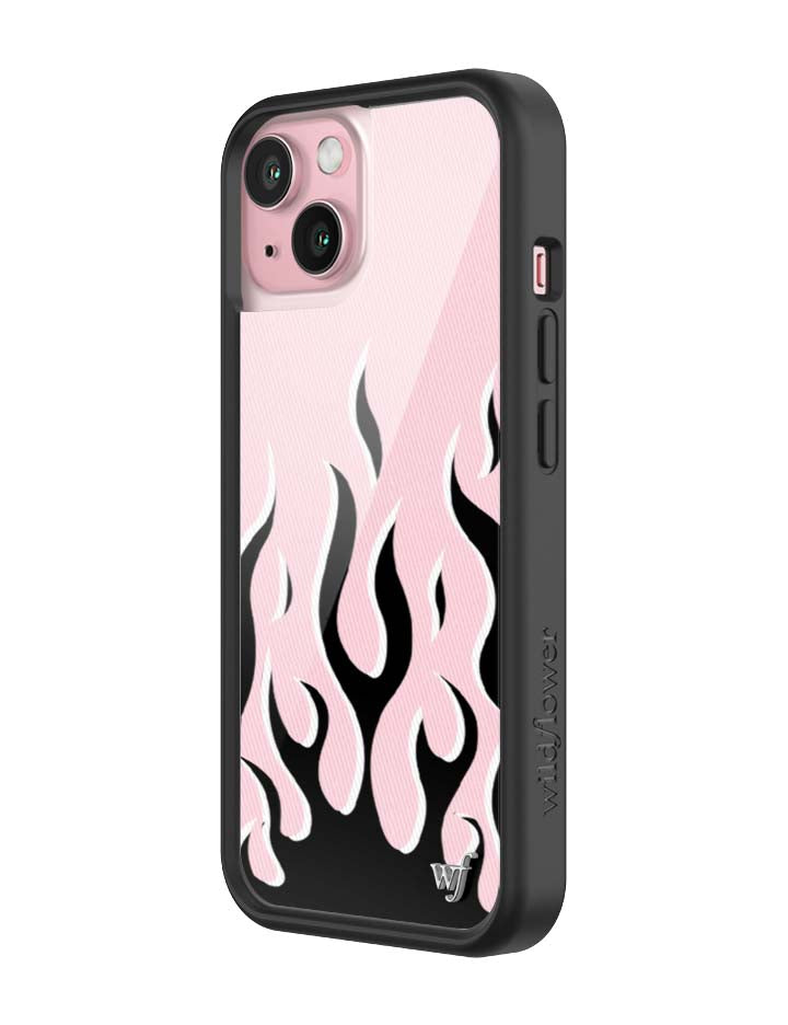 Flames | Pink & Black iPhone Case - Aaria Tees Aaria Tees