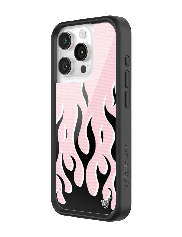 Flames | Pink & Black iPhone Case - Aaria Tees Aaria Tees